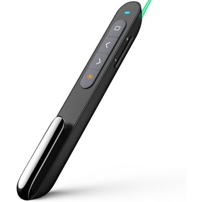 Norwii Bluetooth-presentatieafstandsbediening voor PowerPoint, draadloze presentator met wijzer, bereik 100 m, voor leraren en conferenties, compatibel met macOS (groen, accu, USB-A & BLE) Norwii Bluetooth-presentatieafstandsbediening voor PowerPoint, draadloze presentator met wijzer, bereik 100 m, voor leraren en conferenties, compatibel met macOS (groen, accu, USB-A & BLE)