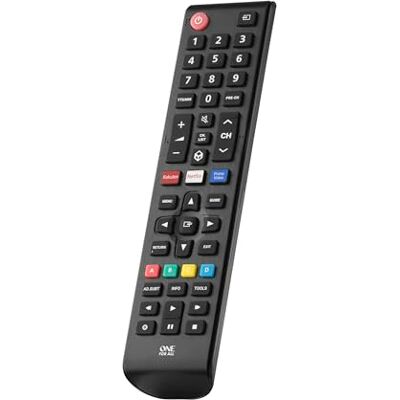 One For All vervangende afstandsbediening voor Samsung TV – werkt met alle Samsung-tv's, ideaal als vervanging voor URC4910 One For All vervangende afstandsbediening voor Samsung TV – werkt met alle Samsung-tv's, ideaal als vervanging voor URC4910