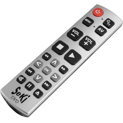 SeKi Universele afstandsbediening, DVD, zilverkleurig/zwart SeKi Universele afstandsbediening, DVD, zilverkleurig/zwart