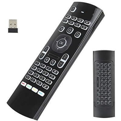 Sutinna Air Mouse Draadloos toetsenbord met 6 assen achtergrondverlichting 2,4 G draadloze afstandsbediening met bewegingsdetectie voor Android TV Box/PC/Smart TV/Projector Sutinna Air Mouse Draadloos toetsenbord met 6 assen achtergrondverlichting 2,4 G draadloze afstandsbediening met bewegingsdetectie voor Android TV Box/PC/Smart TV/Projector