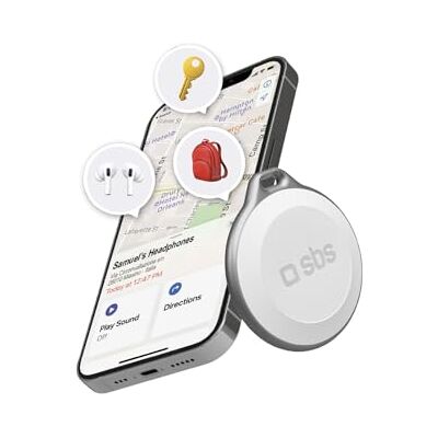 SBS Track My Circle Sleutel- en objectzoeker compatibel met Apple Waar is, 100 dB alarm, klaar voor gebruik met CR2032-batterij, IP65 waterdicht, met sleutelhangergat, wit SBS Track My Circle Sleutel- en objectzoeker compatibel met Apple Waar is, 100 dB alarm, klaar voor gebruik met CR2032-batterij, IP65 waterdicht, met sleutelhangergat, wit