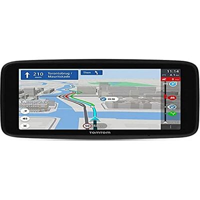 TomTom GO Discover autonavigatiesysteem, 12,7 cm, verkeersinformatie, waarschuwingen voor gevarenzones, wereldkaarten, snelle updates via wifi, parkeren, brandstofprijzen, aangedreven magnetische houder, zwart TomTom GO Discover autonavigatiesysteem, 12,7 cm, verkeersinformatie, waarschuwingen voor gevarenzones, wereldkaarten, snelle updates via wifi, parkeren, brandstofprijzen, aangedreven magnetische houder, zwart