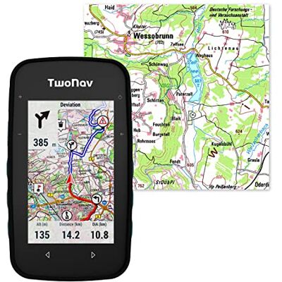 TwoNav Cross Plus Outdoor GPS met 3,2 inch display voor mountainbike, fiets, trekking, wandelen of navigatie met kaarten (Cross Plus + complete Duitse kaart) TwoNav Cross Plus Outdoor GPS met 3,2 inch display voor mountainbike, fiets, trekking, wandelen of navigatie met kaarten (Cross Plus + complete Duitse kaart)