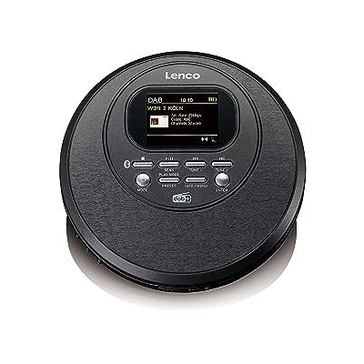 Lenco CD-500 draagbare cd-speler Diskman Walkman Bluetooth DAB+ radio schokbestendig audioboekfunctie ingebouwde batterij zwart Lenco CD-500 draagbare cd-speler Diskman Walkman Bluetooth DAB+ radio schokbestendig audioboekfunctie ingebouwde batterij zwart