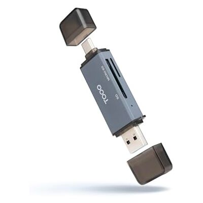 TOOQ TQR-3001G USB-kaartlezer (USB-C 3.0 + USB A), kleur: grijs TOOQ TQR-3001G USB-kaartlezer (USB-C 3.0 + USB A), kleur: grijs