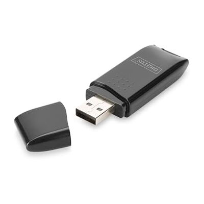 Digitus USB 2.0 geheugenkaartlezer, ondersteunt SD-, SDHC-, SDXC- en micro-SD-kaarten, kaartlezer, 480 Mbit/s, plug & play, zwart Digitus USB 2.0 geheugenkaartlezer, ondersteunt SD-, SDHC-, SDXC- en micro-SD-kaarten, kaartlezer, 480 Mbit/s, plug & play, zwart