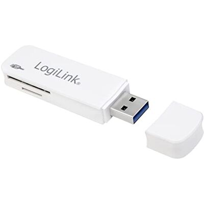 Logilink CR0034A USB 3.0 kaartlezer, mini-formaat, met beschermdeksel, wit Logilink CR0034A USB 3.0 kaartlezer, mini-formaat, met beschermdeksel, wit