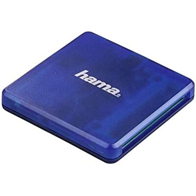 Hama USB-2.0 multi-kaartlezer, SD/microSD/CF, blauw Hama USB-2.0 multi-kaartlezer, SD/microSD/CF, blauw