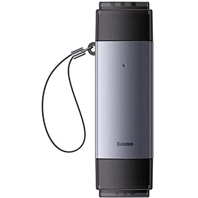 Baseus Lite Series SD/TF Memory Card Reader, USB + USB-C (grijs) Baseus Lite Series SD/TF Memory Card Reader, USB + USB-C (grijs)