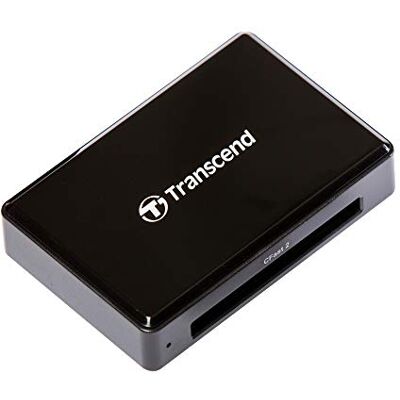 Transcend CFast 2.0 USB 3.1 Gen 1 kaartlezer (ideaal voor video met hoge resolutie, ruwe beeldoverdracht en post-productieverwerking) TS-RDF2, zwart Transcend CFast 2.0 USB 3.1 Gen 1 kaartlezer (ideaal voor video met hoge resolutie, ruwe beeldoverdracht en post-productieverwerking) TS-RDF2, zwart