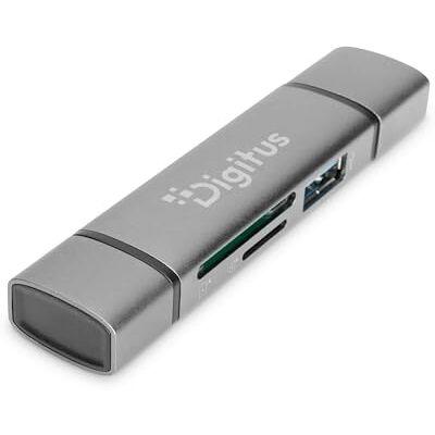 Digitus USB-C/USB 3.0 Dual kaartlezer Digitus USB-C/USB 3.0 Dual kaartlezer