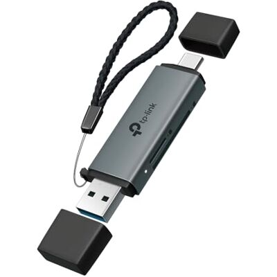 TP-Link UA430D SD/microSD-kaartlezer USB 3.0 Type-C en Type-A snelheid van 5 Gbit/s, UHS-I 200 MB/s, dubbele kaart gelijktijdig lezen/schrijven tot 2 TB, ondersteunt het lichaam in TP-Link UA430D SD/microSD-kaartlezer USB 3.0 Type-C en Type-A snelheid van 5 Gbit/s, UHS-I 200 MB/s, dubbele kaart gelijktijdig lezen/schrijven tot 2 TB, ondersteunt het lichaam in