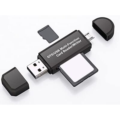 Luqeeg 2-in-1 USB 2.0 draagbare multifunctionele SDMMC OTG-adapter voor SDXC, SDHC, SD, MMC, RSMMC, micro-opslag Luqeeg 2-in-1 USB 2.0 draagbare multifunctionele SDMMC OTG-adapter voor SDXC, SDHC, SD, MMC, RSMMC, micro-opslag