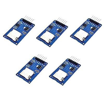 TECNOULAB 5 stuks Micro SD-geheugenkaart TF-kaartlezer SPI geheugen schild module TECNOULAB 5 stuks Micro SD-geheugenkaart TF-kaartlezer SPI geheugen schild module