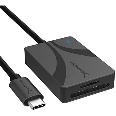 SABRENT Geheugenkaartlezer, USB type C-kaartlezer, Dual slot UHS II SDXC en microSDXC SD 4.0 5 Gbit/s, aluminium behuizing, ultradun, plug and play (CR-CSDM) SABRENT Geheugenkaartlezer, USB type C-kaartlezer, Dual slot UHS II SDXC en microSDXC SD 4.0 5 Gbit/s, aluminium behuizing, ultradun, plug and play (CR-CSDM)