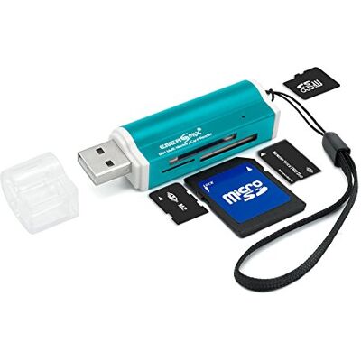 ENERGMiX USB-kaartlezer voor Micro SD, M2, Pro Duo, SDHC Windovs 10, blauw ENERGMiX USB-kaartlezer voor Micro SD, M2, Pro Duo, SDHC Windovs 10, blauw