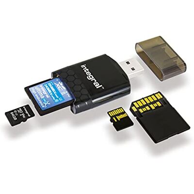 Integral UHS-ii Micro SD en SD geheugenkaartlezer, UHS-11, UHS-2 USB3.0 dual-slot, SuperSpeed overdracht, compatibel met Windows en Mac en ondersteunt UHS-II formaten: Integral UHS-ii Micro SD en SD geheugenkaartlezer, UHS-11, UHS-2 USB3.0 dual-slot, SuperSpeed overdracht, compatibel met Windows en Mac en ondersteunt UHS-II formaten:
