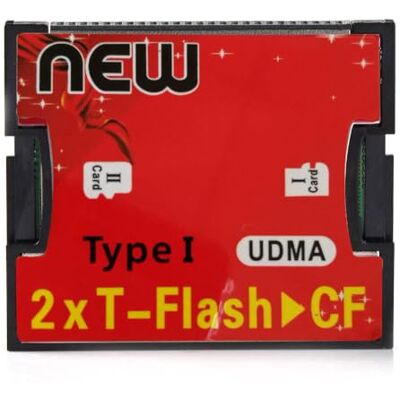 RGBS Micro SD/SDHC/SDXC TF naar compacte UDMA CF Type 1 Dual Port geheugenkaartlezer adapter voor Canon Nikon Camera RGBS Micro SD/SDHC/SDXC TF naar compacte UDMA CF Type 1 Dual Port geheugenkaartlezer adapter voor Canon Nikon Camera
