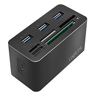 Logilink CR0046 USB 3.2 Gen 1 kaartlezer voor MS/SD/M2/microSD/CF-kaarten en 3 USB-poorten Logilink CR0046 USB 3.2 Gen 1 kaartlezer voor MS/SD/M2/microSD/CF-kaarten en 3 USB-poorten