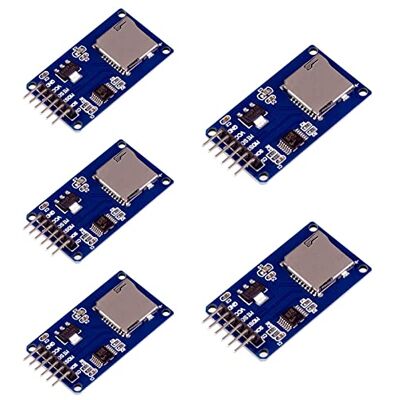 ANGEEK 5 stuks Micro SD SPI Reader Module Geheugen TF Card Shield Module compatibel met Arduino ANGEEK 5 stuks Micro SD SPI Reader Module Geheugen TF Card Shield Module compatibel met Arduino
