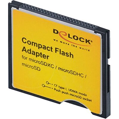 DeLOCK 61795 Compact Flash adapter voor micro SD-kaart DeLOCK 61795 Compact Flash adapter voor micro SD-kaart