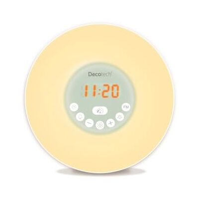 Lexibook , Decotech Wellness-wekker, simulator, kleuren, met FM-radio, bedlampje, zonsopgang/zonsondergang, alarm 6 natuurlijke geluiden, snooze, nachtlampje, RL998 Lexibook , Decotech Wellness-wekker, simulator, kleuren, met FM-radio, bedlampje, zonsopgang/zonsondergang, alarm 6 natuurlijke geluiden, snooze, nachtlampje, RL998