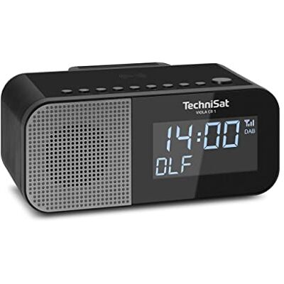 TechniSat VIOLA CR 1 Dab+ wekkerradio met draadloos opladen (Dab, FM, twee alarmen, snooze, slaapfunctie, USB-oplaadfunctie, hoofdtelefoonaansluiting, 3,3 W, 3,5 inch display, voeding) zwart TechniSat VIOLA CR 1 Dab+ wekkerradio met draadloos opladen (Dab, FM, twee alarmen, snooze, slaapfunctie, USB-oplaadfunctie, hoofdtelefoonaansluiting, 3,3 W, 3,5 inch display, voeding) zwart