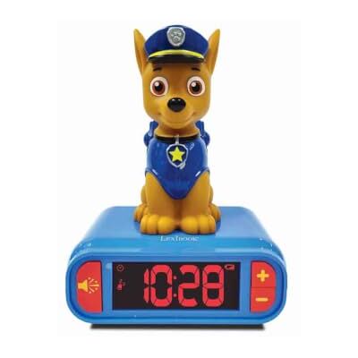 Lexibook Paw Patrol Chase Wekker met nachtlampje, lichtgevend figuur, keuze uit 6 alarmen, 6 geluidseffecten, klok, met sluimerfunctie, blauw/rood RL800PA Lexibook Paw Patrol Chase Wekker met nachtlampje, lichtgevend figuur, keuze uit 6 alarmen, 6 geluidseffecten, klok, met sluimerfunctie, blauw/rood RL800PA