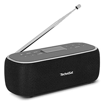 TechniSat Viola BT 1 Draagbare Bluetooth-luidspreker met digitale radio Dab+ (FM, klok, timer, favoriete geheugen, LCD-display, handsfree-functie, AUX, oplaadbare batterij, 6 W) zwart/grijs TechniSat Viola BT 1 Draagbare Bluetooth-luidspreker met digitale radio Dab+ (FM, klok, timer, favoriete geheugen, LCD-display, handsfree-functie, AUX, oplaadbare batterij, 6 W) zwart/grijs