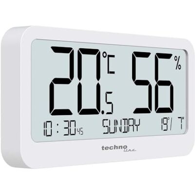 techno line Technoline WS9455 Digitale hygrometer, digitale thermometer, vochtigheidsmeter, temperatuurstation techno line Technoline WS9455 Digitale hygrometer, digitale thermometer, vochtigheidsmeter, temperatuurstation