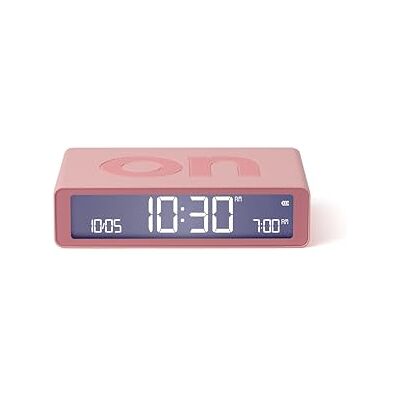 Lexon Flip Classic verlichte ochtendwekker, omkeerbaar, met gezichten aan en snooze-functie, lcd-display en aanraaklicht, oplaadbaar via USB-C roze Lexon Flip Classic verlichte ochtendwekker, omkeerbaar, met gezichten aan en snooze-functie, lcd-display en aanraaklicht, oplaadbaar via USB-C roze