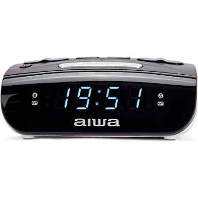 Aiwa Klokradio CR-15, compact en klein, 0,6 inch wit LED-display, MW/FM PLL-tuner Aiwa Klokradio CR-15, compact en klein, 0,6 inch wit LED-display, MW/FM PLL-tuner