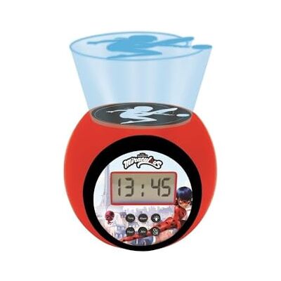 Lexibook RL977MI Projectiewekker Miraculous Ladybug met alarm en sluimerfunctie, nachtlampje met timer, lcd-display, werkt op batterijen, rood/zwart Lexibook RL977MI Projectiewekker Miraculous Ladybug met alarm en sluimerfunctie, nachtlampje met timer, lcd-display, werkt op batterijen, rood/zwart