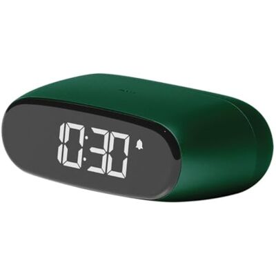 Lexon MINUT Mini-wekker, compact, met puur zwart VA-display, touch-bediening, snooze-functie en achtergrondverlichting, oplaadbare batterij, aluminium afwerking, donkergroen Lexon MINUT Mini-wekker, compact, met puur zwart VA-display, touch-bediening, snooze-functie en achtergrondverlichting, oplaadbare batterij, aluminium afwerking, donkergroen