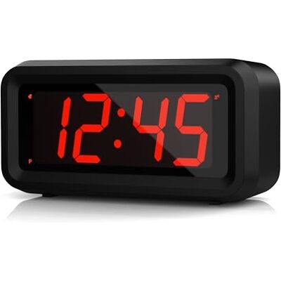 KWANWA Kleine Nachtkastje LED Digitale Wandwekker Klok Reizen Wekkers met 1.2 '' LED Display Tijd KWANWA Kleine Nachtkastje LED Digitale Wandwekker Klok Reizen Wekkers met 1.2 '' LED Display Tijd