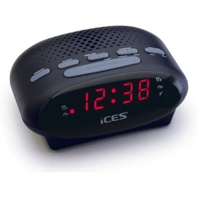 iCES Lenco iCR-210 radiowekker met 2 uur alarm, PLL FM snooze, slaaptimer, gangreserve zwart iCES Lenco iCR-210 radiowekker met 2 uur alarm, PLL FM snooze, slaaptimer, gangreserve zwart