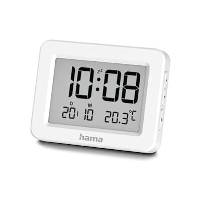 Hama I Digitale wekker (KOS, bureauklok, alarm, touch-sensor, batterijen), wit Hama I Digitale wekker (KOS, bureauklok, alarm, touch-sensor, batterijen), wit