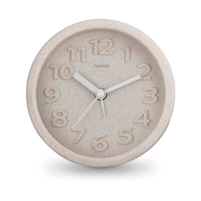 Hama Fuerteventura wekker, stil, rond, Ø 12 cm, beige Hama Fuerteventura wekker, stil, rond, Ø 12 cm, beige