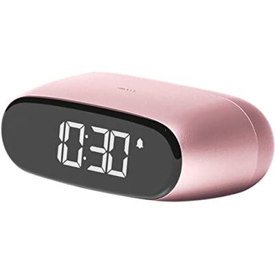 Lexon MINUT Mini-wekker, compact, met puur zwart VA-display, touch-bediening, snooze-functie en achtergrondverlichting, oplaadbare batterij, aluminium afwerking, roze Lexon MINUT Mini-wekker, compact, met puur zwart VA-display, touch-bediening, snooze-functie en achtergrondverlichting, oplaadbare batterij, aluminium afwerking, roze