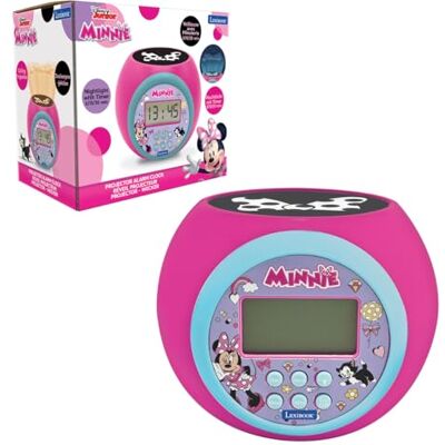 Lexibook , Disney RL977MNLXB Projectorwekker met alarm en sluimerfunctie, nachtlampje met timer, lcd-display, werkt op batterijen, roze Lexibook , Disney RL977MNLXB Projectorwekker met alarm en sluimerfunctie, nachtlampje met timer, lcd-display, werkt op batterijen, roze