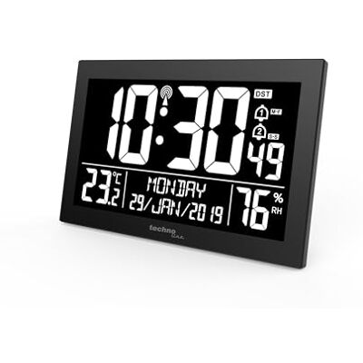 techno line Technoline WS 8017 Radiogestuurde wandklok met temperatuur, luchtvochtigheid, datum, dag, 2 alarmen techno line Technoline WS 8017 Radiogestuurde wandklok met temperatuur, luchtvochtigheid, datum, dag, 2 alarmen