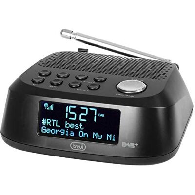 Trevi RC 80D4 DAB Elektronische wekkerradio met DAB/DAB+ digitale ontvanger, groot led-display, nachtlampfunctie, sluimerfunctie, zwart Trevi RC 80D4 DAB Elektronische wekkerradio met DAB/DAB+ digitale ontvanger, groot led-display, nachtlampfunctie, sluimerfunctie, zwart