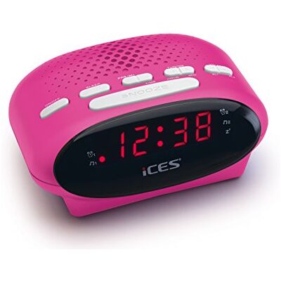 iCES ICR-210 Wekkerradio (2X Wektijden, Sluimerfunctie, Slaaptimer) Roze iCES ICR-210 Wekkerradio (2X Wektijden, Sluimerfunctie, Slaaptimer) Roze