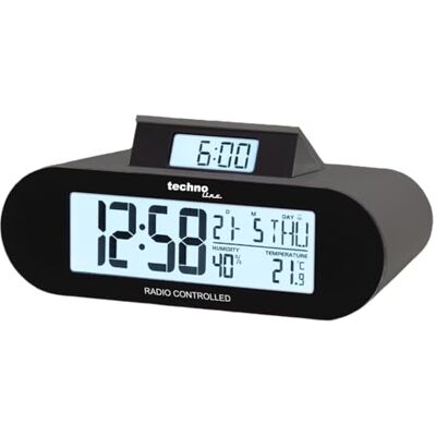 techno line Tchnoline WT376 Digitale wekker met datum, vochtigheid en temperatuur techno line Tchnoline WT376 Digitale wekker met datum, vochtigheid en temperatuur