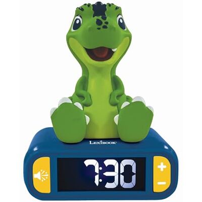Lexibook , Dinosaurus RL800DINOLXB Nachtlampje Wekker Geluiden en melodieën Verlicht LCD-scherm met achtergrondverlichting Snooze Blauw/Groen Lexibook , Dinosaurus RL800DINOLXB Nachtlampje Wekker Geluiden en melodieën Verlicht LCD-scherm met achtergrondverlichting Snooze Blauw/Groen