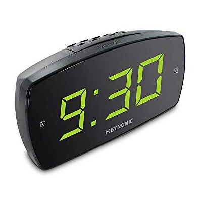 Metronic 477006 Wekker XL2 dubbel alarm met groot led-display met instelbare helderheid, snooze-functie, tijdbesparende batterijen Metronic 477006 Wekker XL2 dubbel alarm met groot led-display met instelbare helderheid, snooze-functie, tijdbesparende batterijen
