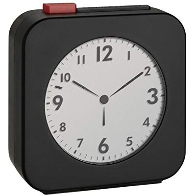 TFA Dostmann Radiogestuurde wekker 60.2555.01 met lcd-display met analoge tijdweergave, ideaal als reiswekker, wekker, zwart, rood, kunststof, L 72 x B 27 x H 77 mm TFA Dostmann Radiogestuurde wekker 60.2555.01 met lcd-display met analoge tijdweergave, ideaal als reiswekker, wekker, zwart, rood, kunststof, L 72 x B 27 x H 77 mm