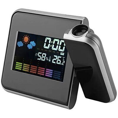 AUNMAS Digitale LED wekker USB temperatuurweergave weersvoorspelling projector kalender vochtweergave wekker voor kamers (1#) AUNMAS Digitale LED wekker USB temperatuurweergave weersvoorspelling projector kalender vochtweergave wekker voor kamers (1#)
