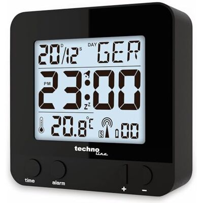 techno line Technoline WT 235 Radiogestuurde wekker met touch-sensor, kunststof, 8 x 2,5 x 8 cm, kunststof, zwart, 8 x 2,5 x 8 cm techno line Technoline WT 235 Radiogestuurde wekker met touch-sensor, kunststof, 8 x 2,5 x 8 cm, kunststof, zwart, 8 x 2,5 x 8 cm