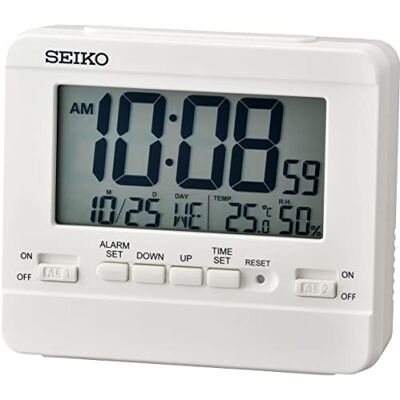 Seiko QHL086W klok wit standaard Seiko QHL086W klok wit standaard